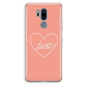 CaseCompany Best heart: LG G7 Thinq Transparant Hoesje