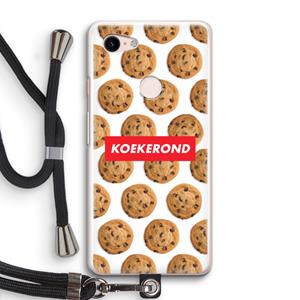 CaseCompany Koekerond: Pixel 3 Transparant Hoesje met koord