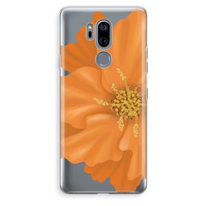 CaseCompany Orange Ellila flower: LG G7 Thinq Transparant Hoesje