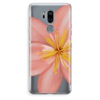 CaseCompany Pink Ellila Flower: LG G7 Thinq Transparant Hoesje