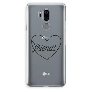 CaseCompany Friends heart black: LG G7 Thinq Transparant Hoesje