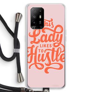 CaseCompany Hustle Lady: Oppo A94 5G Transparant Hoesje met koord
