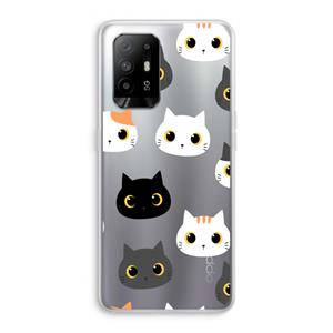 CaseCompany Katten: Oppo A94 5G Transparant Hoesje
