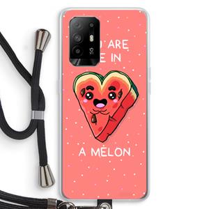 CaseCompany One In A Melon: Oppo A94 5G Transparant Hoesje met koord