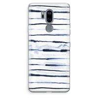 CaseCompany Ink Stripes: LG G7 Thinq Transparant Hoesje