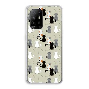 CaseCompany Katten: Oppo A94 5G Transparant Hoesje