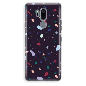 CaseCompany Dark Rounded Terrazzo: LG G7 Thinq Transparant Hoesje
