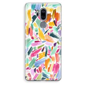 CaseCompany Watercolor Brushstrokes: LG G7 Thinq Transparant Hoesje