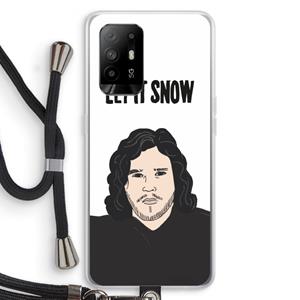 CaseCompany Let It Snow: Oppo A94 5G Transparant Hoesje met koord