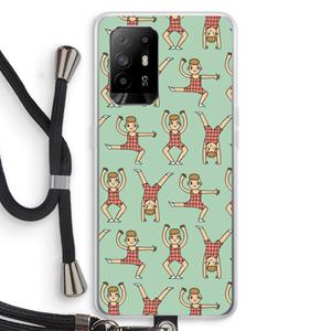 CaseCompany Gymboys: Oppo A94 5G Transparant Hoesje met koord