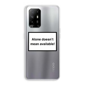 CaseCompany Alone: Oppo A94 5G Transparant Hoesje