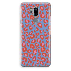 CaseCompany Leopard blue: LG G7 Thinq Transparant Hoesje