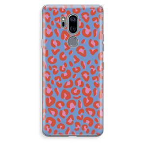 CaseCompany Leopard blue: LG G7 Thinq Transparant Hoesje