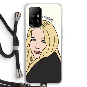 CaseCompany Mary Kate: Oppo A94 5G Transparant Hoesje met koord