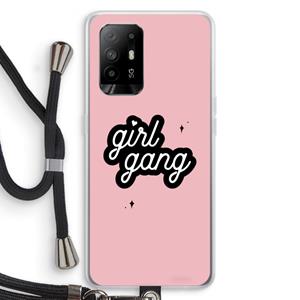 CaseCompany Girl Gang: Oppo A94 5G Transparant Hoesje met koord