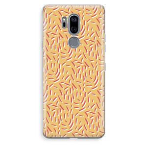 CaseCompany Camouflage: LG G7 Thinq Transparant Hoesje