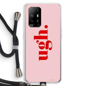 CaseCompany Ugh: Oppo A94 5G Transparant Hoesje met koord