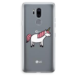 CaseCompany Eenhoorn: LG G7 Thinq Transparant Hoesje