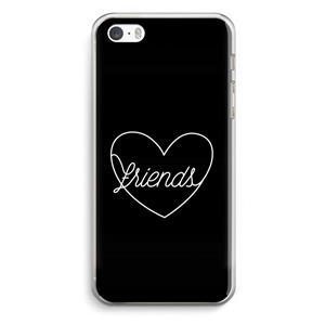 CaseCompany Friends heart black: iPhone 5 / 5S / SE Transparant Hoesje