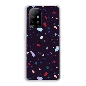 CaseCompany Dark Rounded Terrazzo: Oppo A94 5G Transparant Hoesje