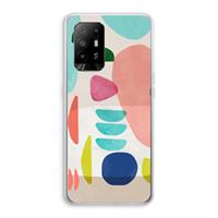 CaseCompany Bold Rounded Shapes: Oppo A94 5G Transparant Hoesje