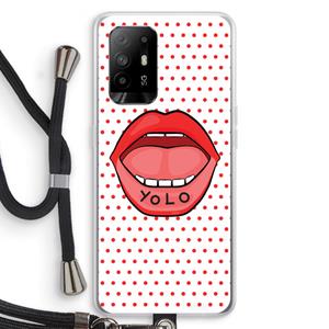 CaseCompany Yolo Denise: Oppo A94 5G Transparant Hoesje met koord