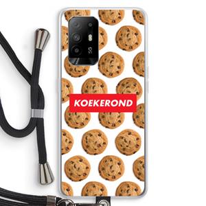 CaseCompany Koekerond: Oppo A94 5G Transparant Hoesje met koord