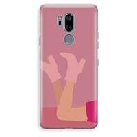 CaseCompany Pink boots: LG G7 Thinq Transparant Hoesje