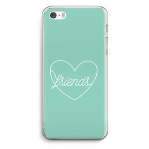 CaseCompany Friends heart pastel: iPhone 5 / 5S / SE Transparant Hoesje