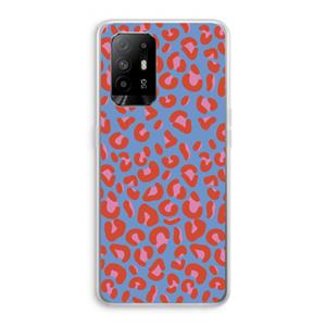 CaseCompany Leopard blue: Oppo A94 5G Transparant Hoesje