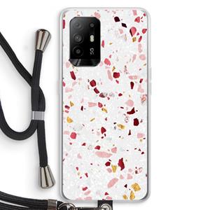 CaseCompany Terrazzo N°9: Oppo A94 5G Transparant Hoesje met koord