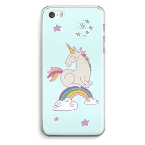 CaseCompany Regenboog eenhoorn: iPhone 5 / 5S / SE Transparant Hoesje