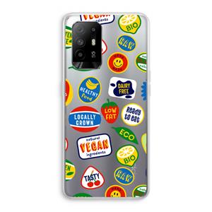 CaseCompany Fruitsticker: Oppo A94 5G Transparant Hoesje