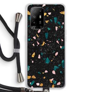 CaseCompany Terrazzo N°10: Oppo A94 5G Transparant Hoesje met koord