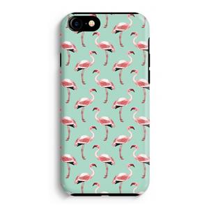 CaseCompany Flamingoprint groen: iPhone 7 Tough Case