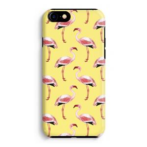 CaseCompany Flamingo's geel: iPhone 7 Tough Case