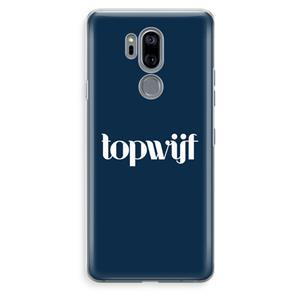 CaseCompany Topwijf Navy: LG G7 Thinq Transparant Hoesje