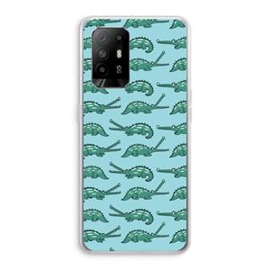 CaseCompany Kroko: Oppo A94 5G Transparant Hoesje