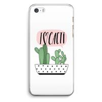 CaseCompany I love cacti: iPhone 5 / 5S / SE Transparant Hoesje