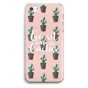 CaseCompany Cactus quote: iPhone 5 / 5S / SE Transparant Hoesje