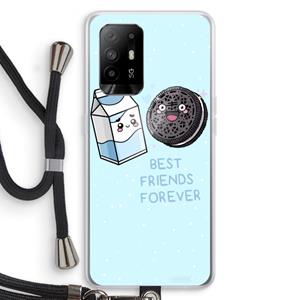 CaseCompany Best Friend Forever: Oppo A94 5G Transparant Hoesje met koord