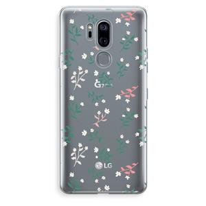 CaseCompany Small white flowers: LG G7 Thinq Transparant Hoesje