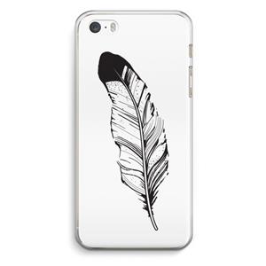 CaseCompany Pluim: iPhone 5 / 5S / SE Transparant Hoesje