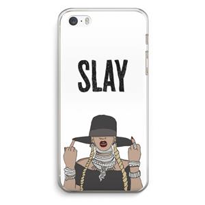 CaseCompany Slay All Day: iPhone 5 / 5S / SE Transparant Hoesje