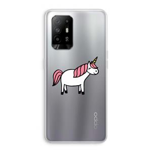 CaseCompany Eenhoorn: Oppo A94 5G Transparant Hoesje