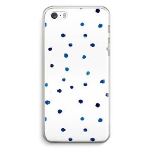 CaseCompany Blauwe stippen: iPhone 5 / 5S / SE Transparant Hoesje