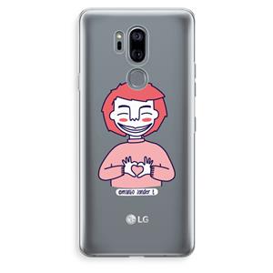 CaseCompany Hartje: LG G7 Thinq Transparant Hoesje