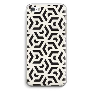 CaseCompany Crazy pattern: iPhone 5 / 5S / SE Transparant Hoesje