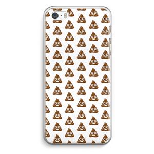 CaseCompany Poop emoji: iPhone 5 / 5S / SE Transparant Hoesje