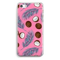 CaseCompany Kokosnoot roze: iPhone 5 / 5S / SE Transparant Hoesje